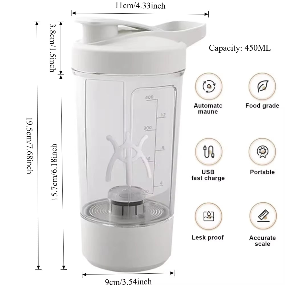 Automatic Stirring Cup with Measuring Coffee Cup Waterproof Portable Rechargeable Shaker Cup Suitable for Office Kitchen Travel